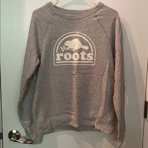 Gray Roots Sweatshirt with White Logo